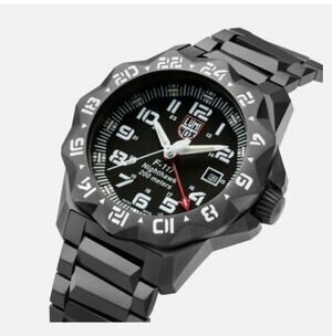 NEW Luminox F-117 Nighthawk GMT Gunmetal Divers Quartz Men's Watch XA.6422
